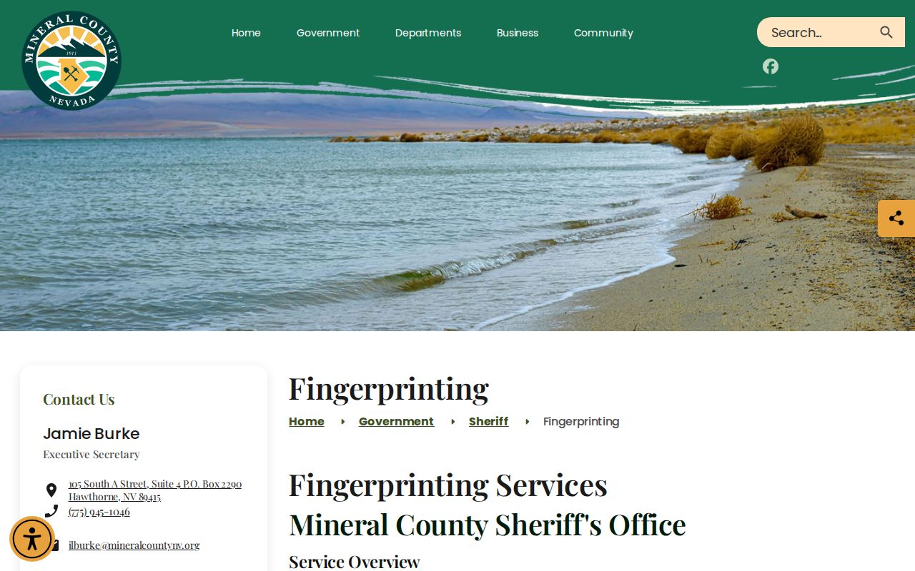 Hawthorne criminal history fingerprint service details