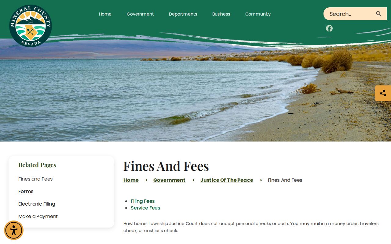 Hawthorne criminal court records fines and payment information
