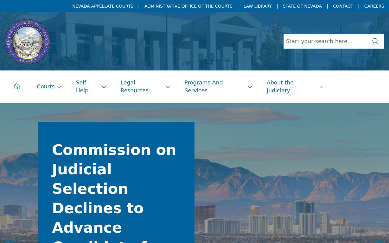 Hawthorne criminal records information from Nevada Judiciary