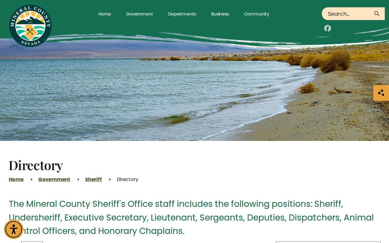 Mineral County Sheriff contact directory for arrest lookup requests