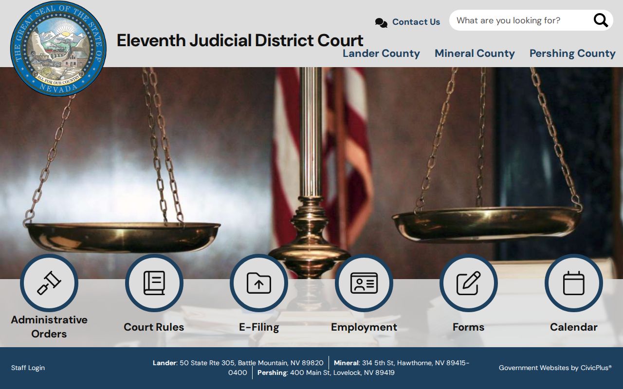Eleventh Judicial District site for Mineral County criminal court cases