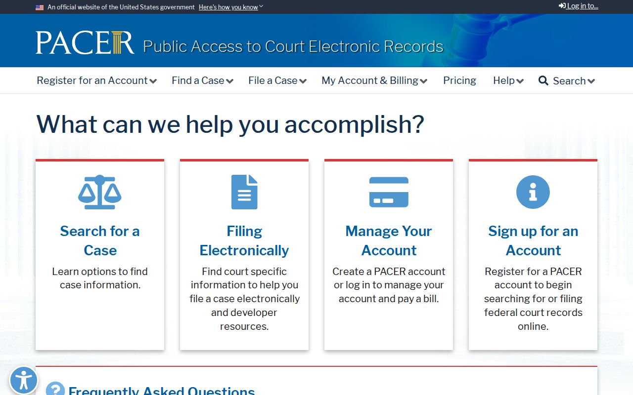 PACER federal court access for Mineral County criminal records
